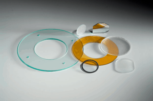 Waterjet-Cut Assortment of Glass Parts