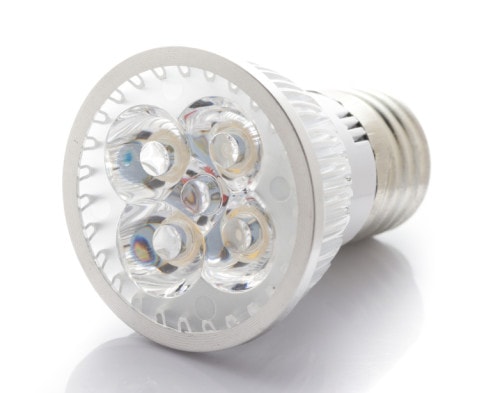 LED Light Bulb on White background