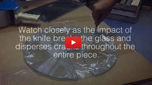 Safety Glass Breaking in Slow Motion